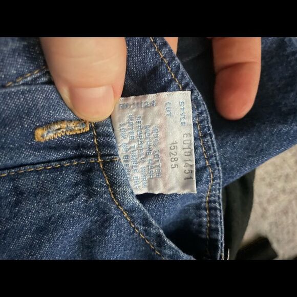 Vintage Guess Denim Dress Infant 6M Long Sleeve 80s 90s Fit & Flare - Picture 6 of 6